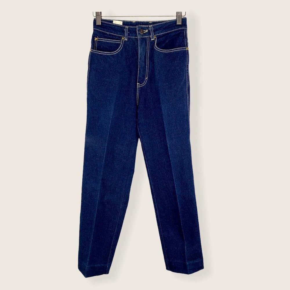 Vintage 70s Sasson Contrast Stitch Jeans Size 6